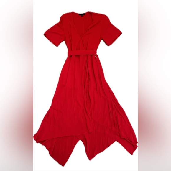 Banana Republic Handkerchief-Hem Wrap Dress Size 6 - Picture 3 of 8